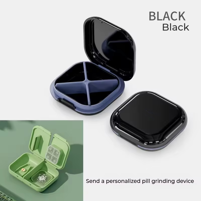 Compact Hard-Case Travel Pill Organizer
