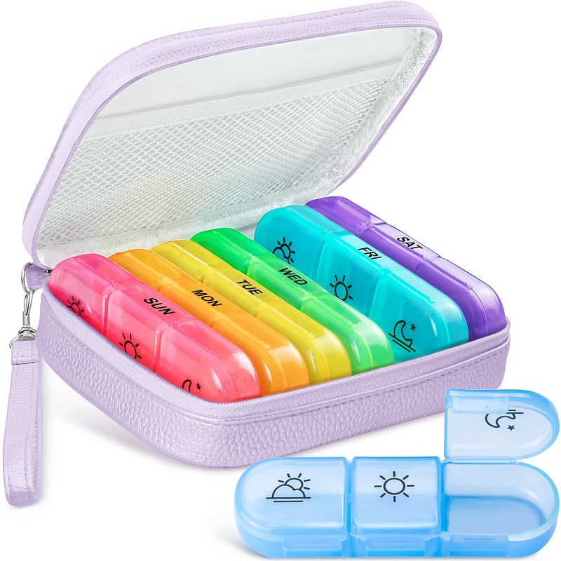 3 Times a Day Pill Organizer with Pouch / Zipper Bag