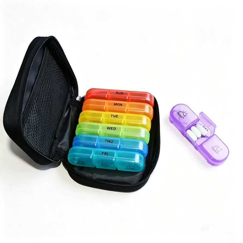 Weekly Removable 7-Day Pill Organizer with Zipper Bag