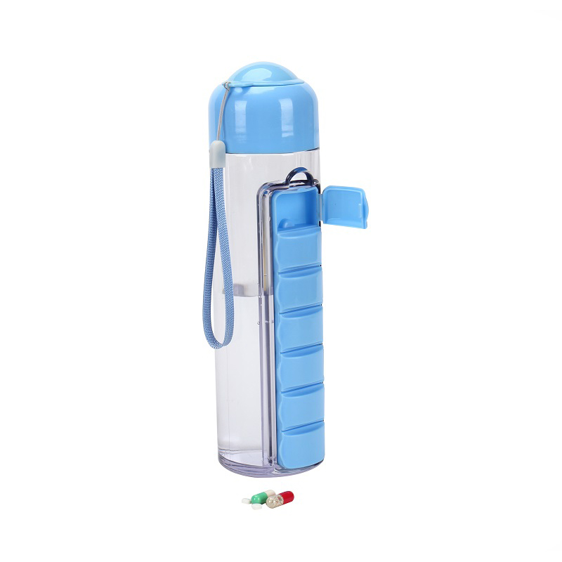 3-in-1 Cup-Cap Water Bottle Pill Organizer