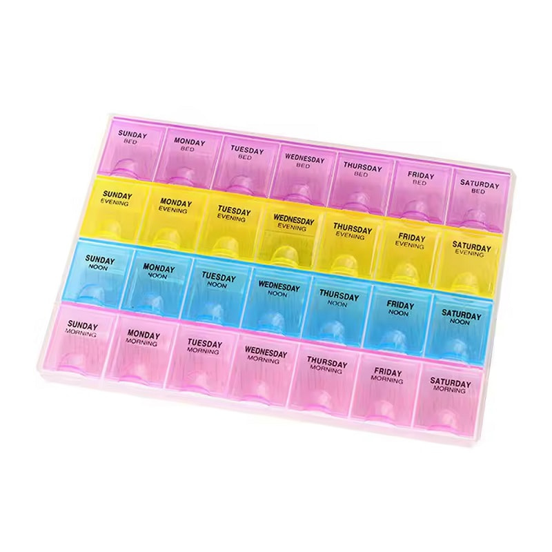 4 Times a Day Weekly Pill Organizer