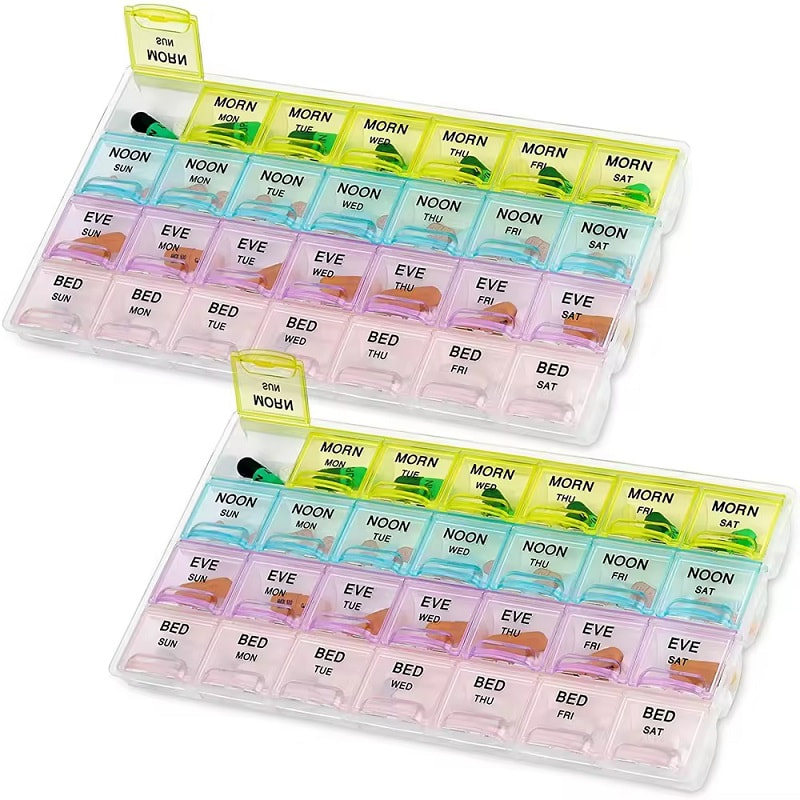 4 Times a Day Weekly Pill Organizer