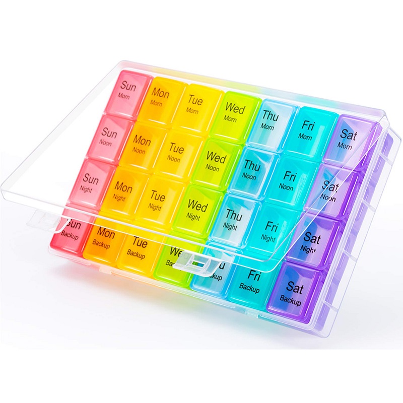 Weekly 4 Times a Day Pill Box
