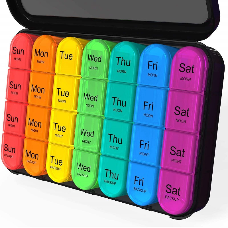 4 Times a Day Weekly Pill Organizer