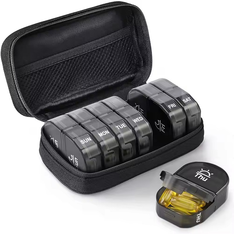 Zipper Bag Weekly Travel Pill Organizer