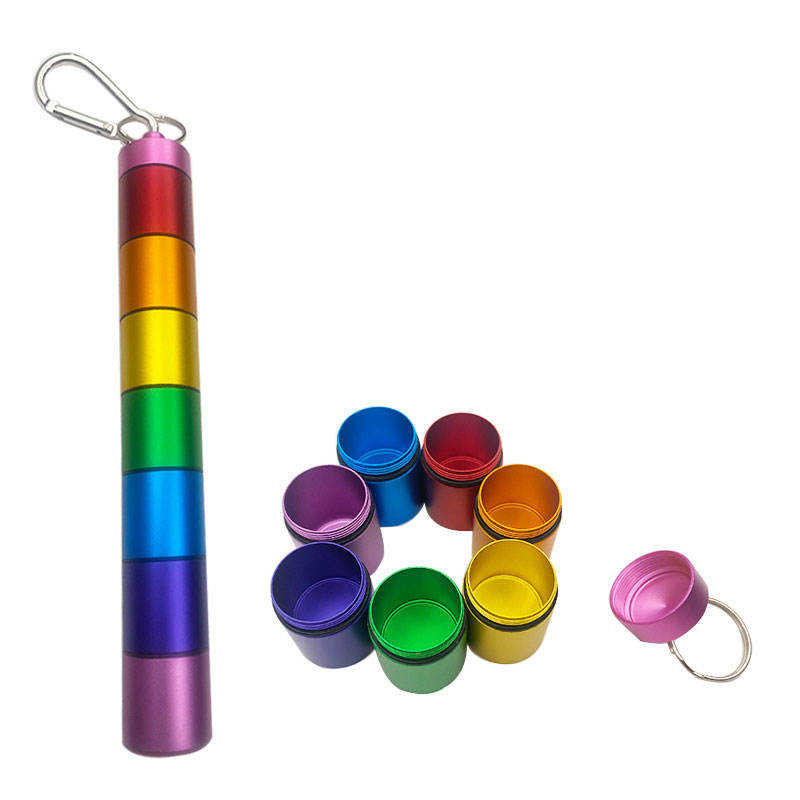 Weekly 7-Day Stackable Aluminum Pill Organizer