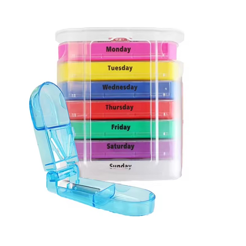 Weekly 4 Times a Day Stackable Pill Box