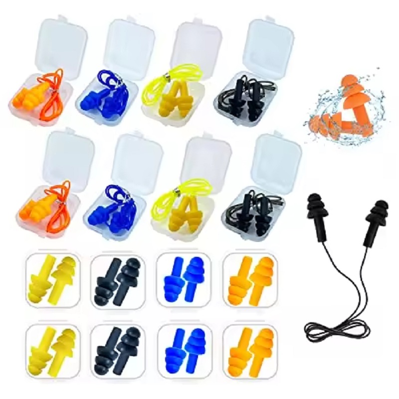Flanged Reusable Silicone Earplugs